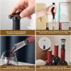 imageCIRCLE JOY 4 in 1 Air Pump Wine Bottle Opener Set With Foil Cutter Wine Pourer Vacuum Stopper and Storage Base Efficient Corkscrew Bottle Opener Without Damaging Corks Gifts for Wine Lover