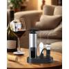 imageCIRCLE JOY 4in1 Wine Bottle Opener Set With Foil Cutter Wine Pourer Vacuum Stopper and Storage Base Stainless Steel Corkscrew Cork Remove Bartenders Restaurants ampamp Home Ideal Gift