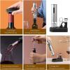 imageCIRCLE JOY 6in1 Electric Wine Opener Set Rechargeable Stainless Steel Wine Opener Gift Set with Foil Cutter Rechargeable ampamp Manual Wine Aerator Pourers Vacuum Wine Stopper and Storage Base Silver5in1 Rechargeable Set  Silver