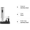 imageCIRCLE JOY 6in1 Electric Wine Opener Set Rechargeable Stainless Steel Wine Opener Gift Set with Foil Cutter Rechargeable ampamp Manual Wine Aerator Pourers Vacuum Wine Stopper and Storage Base Silver5in1 Battery Operated Wine Set  Silver