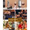imageCIRCLE JOY 6in1 Electric Wine Opener Set Rechargeable Stainless Steel Wine Opener Gift Set with Foil Cutter Rechargeable ampamp Manual Wine Aerator Pourers Vacuum Wine Stopper and Storage Base Silver6in1 Rechargeable Set  Silver