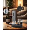 imageCIRCLE JOY 6in1 Electric Wine Opener Set Rechargeable Stainless Steel Wine Opener Gift Set with Foil Cutter Rechargeable ampamp Manual Wine Aerator Pourers Vacuum Wine Stopper and Storage Base Silver6in1 Rechargeable Set  Silver