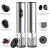 imageCIRCLE JOY 6in1 Electric Wine Opener Set Rechargeable Stainless Steel Wine Opener Gift Set with Foil Cutter Rechargeable ampamp Manual Wine Aerator Pourers Vacuum Wine Stopper and Storage Base SilverBattery PoweredClear Stainless