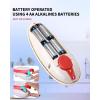 imageCIRCLE JOY Electric Can Opener Can Opener Electric for Seniors with Smooth Edge FoodSafe Automatic Can Opener Portable Battery Operated Can Openers for Almost Any Can Sizes GreenRed