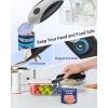imageCIRCLE JOY Electric Can Opener Can Opener Electric for Seniors with Smooth Edge FoodSafe Automatic Can Opener Portable Battery Operated Can Openers for Almost Any Can Sizes GreenRechargeable  Black White