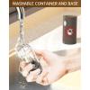 imageCIRCLE JOY Electric Salt and Pepper Grinder Set Automatic Salt and Pepper Grinder Set with Charging Base and White LED Light Adjustable Coarseness USB Rechargeable Washable Container White ampamp BlackBrown Set