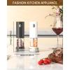 imageCIRCLE JOY Electric Salt and Pepper Grinder Set Automatic Salt and Pepper Grinder Set with Charging Base and White LED Light Adjustable Coarseness USB Rechargeable Washable Container White ampamp BlackBlackWhite Set