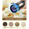 imageCIRCLE JOY Electric Salt and Pepper Grinder Set Automatic Salt and Pepper Grinder Set with Charging Base and White LED Light Adjustable Coarseness USB Rechargeable Washable Container White ampamp BlackBlackWhite Set