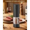 imageCIRCLE JOY Electric Salt and Pepper Grinder Set Automatic Salt and Pepper Grinder Set with Charging Base and White LED Light Adjustable Coarseness USB Rechargeable Washable Container White ampamp BlackBlack