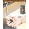 imageCIRCLE JOY Electric Salt and Pepper Grinder Set Automatic Salt and Pepper Grinder Set with Charging Base and White LED Light Adjustable Coarseness USB Rechargeable Washable Container White ampamp BlackGreen Set