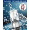 imageCIRCLE JOY Electric Salt and Pepper Grinder Set Automatic Salt and Pepper Grinder Set with Charging Base and White LED Light Adjustable Coarseness USB Rechargeable Washable Container White ampamp BlackSilver Set