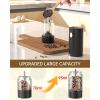 imageCIRCLE JOY Electric Salt and Pepper Grinder Set Automatic Salt and Pepper Grinder Set with Charging Base and White LED Light Adjustable Coarseness USB Rechargeable Washable Container White ampamp BlackBlack Set