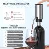 imageCIRCLE JOY Electric Wine Bottle Opener Set Rechargeable 5in1 Wine Set with Foil Cutter Electric Wine Opener Electric 2in1 Wine Aerator ampamp Pourer Electric Vacuum Wine Stopper Black SilverSilver