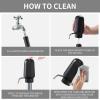 imageCIRCLE JOY Electric Wine Bottle Opener Set Rechargeable 5in1 Wine Set with Foil Cutter Electric Wine Opener Electric 2in1 Wine Aerator ampamp Pourer Electric Vacuum Wine Stopper Black SilverBlack