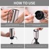 imageCIRCLE JOY Electric Wine Bottle Opener Set Rechargeable 5in1 Wine Set with Foil Cutter Electric Wine Opener Electric 2in1 Wine Aerator ampamp Pourer Electric Vacuum Wine Stopper Black SilverSilver