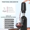 imageCIRCLE JOY Electric Wine Bottle Opener Set Rechargeable 5in1 Wine Set with Foil Cutter Electric Wine Opener Electric 2in1 Wine Aerator ampamp Pourer Electric Vacuum Wine Stopper Black SilverBlack