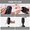 imageCIRCLE JOY Electric Wine Bottle Opener Set Rechargeable 5in1 Wine Set with Foil Cutter Electric Wine Opener Electric 2in1 Wine Aerator ampamp Pourer Electric Vacuum Wine Stopper Black SilverBlack