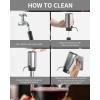 imageCIRCLE JOY Electric Wine Bottle Opener Set Rechargeable 5in1 Wine Set with Foil Cutter Electric Wine Opener Electric 2in1 Wine Aerator ampamp Pourer Electric Vacuum Wine Stopper Black SilverSilver  Lite