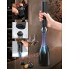 imageCIRCLE JOY Electric Wine Bottle Opener Set Rechargeable Wine Corkscrew Cordless Wine Opener Gift Set with Charging Base Foil Cutter Wine Aerator Pourer and Vacuum Wine Stopper7in1 Wine Set with Rechargeable Aerator Pourer
