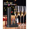 imageCIRCLE JOY Electric Wine Bottle Opener Set Rechargeable Wine Corkscrew Cordless Wine Opener Gift Set with Charging Base Foil Cutter Wine Aerator Pourer and Vacuum Wine Stopper5in1 Gift Set with Charging Base
