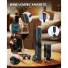 imageCIRCLE JOY Electric Wine Bottle Opener Set Rechargeable Wine Corkscrew Cordless Wine Opener Gift Set with Charging Base Foil Cutter Wine Aerator Pourer and Vacuum Wine Stopper7in1 Wine Set with Rechargeable Aerator Pourer