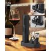 imageCIRCLE JOY Electric Wine Bottle Opener Set Rechargeable Wine Corkscrew Cordless Wine Opener Gift Set with Charging Base Foil Cutter Wine Aerator Pourer and Vacuum Wine Stopper5in1 Gift Set with Charging Base