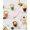 imageCIRCLE JOY Milk Frother Handheld Rechargeable Milk Foamer Electric Mini Drink Mixer with Stainless Steel Whisk for Coffee Cappuccino Lattes Frappe Matcha and Hot Chocolate PinkPink