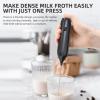 imageCIRCLE JOY Milk Frother Handheld Rechargeable Milk Foamer Electric Mini Drink Mixer with Stainless Steel Whisk for Coffee Cappuccino Lattes Frappe Matcha and Hot Chocolate PinkBlack