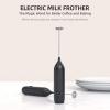 imageCIRCLE JOY Milk Frother Handheld Rechargeable Milk Foamer Electric Mini Drink Mixer with Stainless Steel Whisk for Coffee Cappuccino Lattes Frappe Matcha and Hot Chocolate PinkBlack