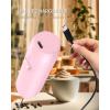 imageCIRCLE JOY Milk Frother Handheld Rechargeable Milk Foamer Electric Mini Drink Mixer with Stainless Steel Whisk for Coffee Cappuccino Lattes Frappe Matcha and Hot Chocolate PinkPink