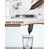 imageCIRCLE JOY Milk Frother Hanheld with Stand Electric Coffee Frother Battery Operated Hand Frother Wand Drink Mixer Mini Foamer for Matcha Lattes Cappuccino Kitchen Gifts BlackBlackwith Stand
