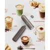 imageCIRCLE JOY Portable Rechargeable Milk Frother Hanheld Dual Spring Whisk Electric Coffee Frother Wand Drink Mixer for Matcha Lattes Cappuccino Kitchen Gifts PinkRechargeableBrwon