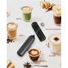 imageCIRCLE JOY Portable Rechargeable Milk Frother Hanheld Dual Spring Whisk Electric Coffee Frother Wand Drink Mixer for Matcha Lattes Cappuccino Kitchen Gifts PinkRechargeableBlack