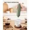 imageCIRCLE JOY Portable Rechargeable Milk Frother Hanheld Dual Spring Whisk Electric Coffee Frother Wand Drink Mixer for Matcha Lattes Cappuccino Kitchen Gifts PinkRechargeableGreen