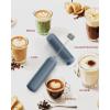 imageCIRCLE JOY Portable Rechargeable Milk Frother Hanheld Dual Spring Whisk Electric Coffee Frother Wand Drink Mixer for Matcha Lattes Cappuccino Kitchen Gifts PinkRechargeableBlue