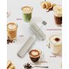 imageCIRCLE JOY Portable Rechargeable Milk Frother Hanheld Dual Spring Whisk Electric Coffee Frother Wand Drink Mixer for Matcha Lattes Cappuccino Kitchen Gifts PinkRechargeableBeige