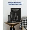 imageCIRCLE JOY Rechargeable Electric Wine Opener Set 7in1 Aluminum Alloy Wine Gift Set with Electric Corkscrew Foil Cutter Wine Pourer Charging Base Vacuum Pump and 2 Wine Stoppers7In1 Rechargable Wine Set