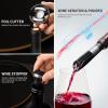 imageCIRCLE JOY Rechargeable Electric Wine Opener Set 7in1 Aluminum Alloy Wine Gift Set with Electric Corkscrew Foil Cutter Wine Pourer Charging Base Vacuum Pump and 2 Wine Stoppers7In1 Rechargable Wine Set  Plus