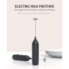 imageCIRCLE JOY Rechargeable Milk Frother Handheld Coffee Frother Wand Drink Mixer with Stainless Steel Whisk for Coffee Cappuccino Lattes Frappe Matcha and Hot Chocolate BlackBlack