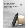 imageCIRCLE JOY Rechargeable Milk Frother Handheld Coffee Frother Wand Drink Mixer with Stainless Steel Whisk for Coffee Cappuccino Lattes Frappe Matcha and Hot Chocolate BlackBlackwith Stand