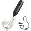 imageCIRCLE JOY Milk Frother Handheld Rechargeable Milk Foamer Electric Mini Drink Mixer with Stainless Steel Whisk for Coffee Cappuccino Lattes Frappe Matcha and Hot Chocolate PinkBlack