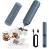 imageCIRCLE JOY Portable Rechargeable Milk Frother Hanheld Dual Spring Whisk Electric Coffee Frother Wand Drink Mixer for Matcha Lattes Cappuccino Kitchen Gifts PinkRechargeableBlue