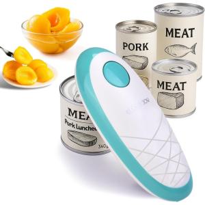 imageCIRCLE JOY Electric Can Opener Can Opener Electric for Seniors with Smooth Edge FoodSafe Automatic Can Opener Portable Battery Operated Can Openers for Almost Any Can Sizes GreenGreen