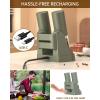imageCIRCLE JOY Electric Salt and Pepper Grinder Set Automatic Salt and Pepper Grinder Set with EasytoCarry Charging Base and LED Light Adjustable Coarseness USB Rechargeable Washable Container BlackGreen
