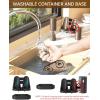 imageCIRCLE JOY Electric Salt and Pepper Grinder Set Automatic Salt and Pepper Grinder Set with EasytoCarry Charging Base and LED Light Adjustable Coarseness USB Rechargeable Washable Container BlackBrown