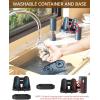 imageCIRCLE JOY Electric Salt and Pepper Grinder Set Automatic Salt and Pepper Grinder Set with EasytoCarry Charging Base and LED Light Adjustable Coarseness USB Rechargeable Washable Container BlackBlue