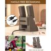imageCIRCLE JOY Electric Salt and Pepper Grinder Set Automatic Salt and Pepper Grinder Set with EasytoCarry Charging Base and LED Light Adjustable Coarseness USB Rechargeable Washable Container BlackBrown