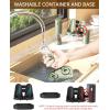 imageCIRCLE JOY Electric Salt and Pepper Grinder Set Automatic Salt and Pepper Grinder Set with EasytoCarry Charging Base and LED Light Adjustable Coarseness USB Rechargeable Washable Container BlackGreen