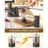 imageCIRCLE JOY Electric Salt and Pepper Grinder Set Automatic Salt and Pepper Grinder Set with EasytoCarry Charging Base and LED Light Adjustable Coarseness USB Rechargeable Washable Container BlackBlack