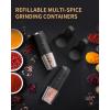 imageCIRCLE JOY Gravity Electric Salt and Pepper Grinder Set Automatic Shakers Upgraded Pepper Mill with Rechargeable Base External Adjustable Coarseness LED Light Easy Refill for Kitchen ampamp OutdoorBlack Set